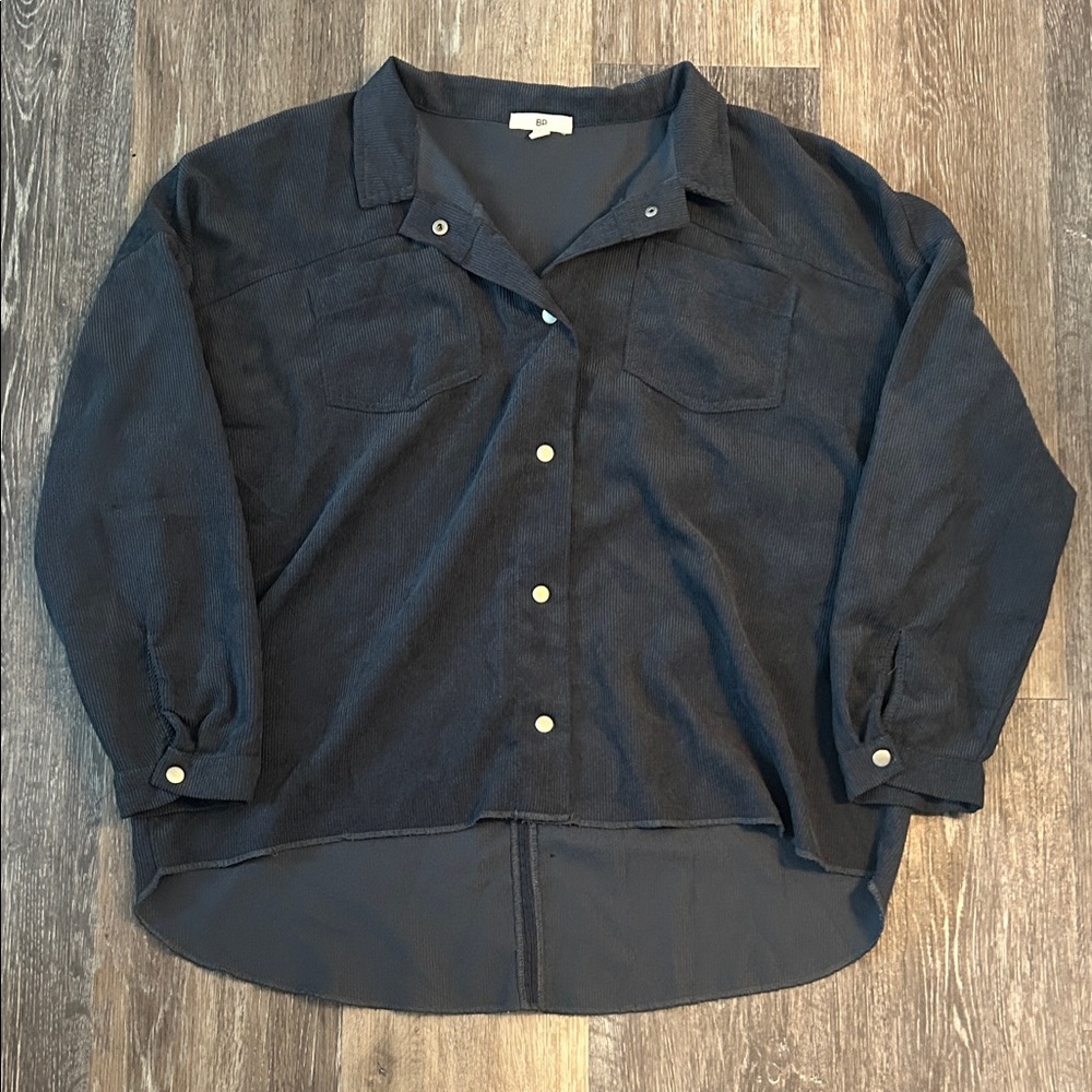Navy Button-Up Shirt/Shacket